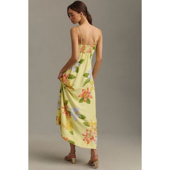 Anthropologie Floral Midi Dress - Yellow and Multicolor - Picture 3 of 12